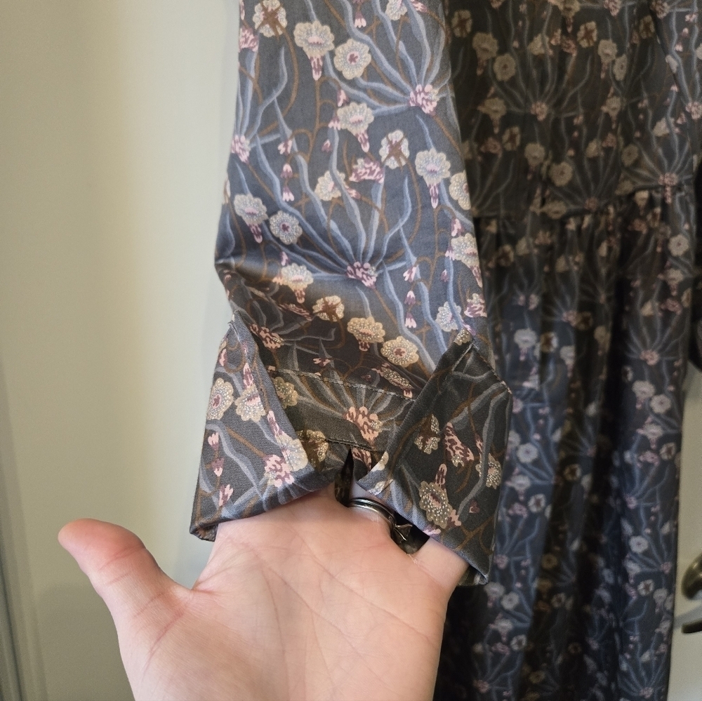 Brooks Brothers Resort 2017 Cherry Blossom 100% Cotton Lightweight Midi Dress - Picture 3 of 8